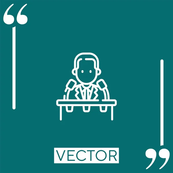 Martin Luther King Vector Icon Linear Icon Editable Stroke Line — Stock Vector