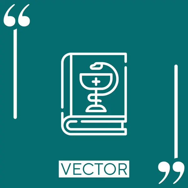 Ícone Vetor Farmácia Ícone Linear Linha Curso Editável — Vetor de Stock