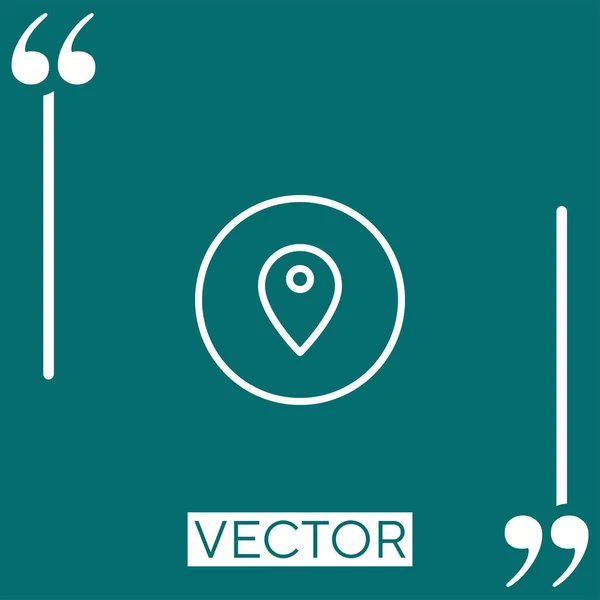 Ícone Vetor Pino Ícone Linear Linha Curso Editável — Vetor de Stock