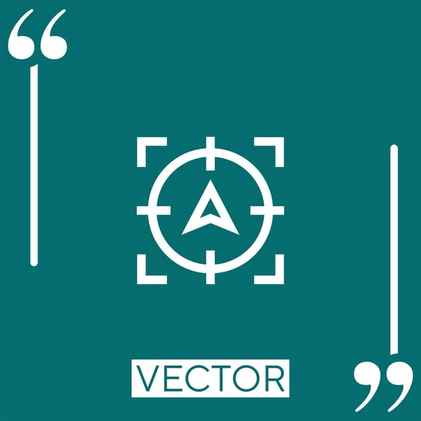 Target Vector Icon Icono Lineal Línea Carrera Editable — Vector de stock