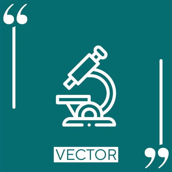 Mikroskop Vektorsymbol Lineares Symbol Editierbare Strichlinie — Stockvektor