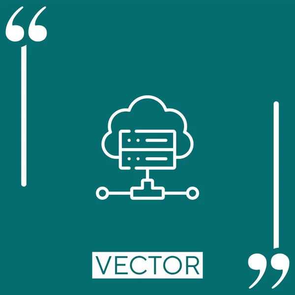 Ícone Vetor Rede Ícone Linear Linha Curso Editável — Vetor de Stock