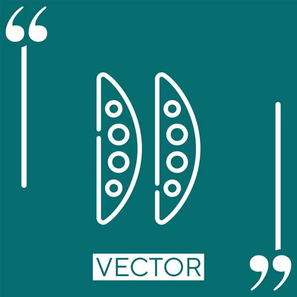 Erwt Vector Icoon Lineair Icoon Aanpasbare Slaglijn — Stockvector