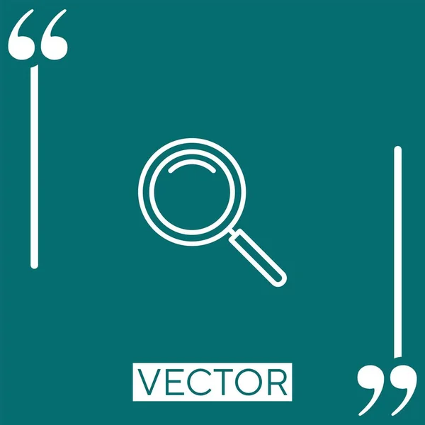 Icono Del Vector Búsqueda Icono Lineal Línea Carrera Editable — Vector de stock