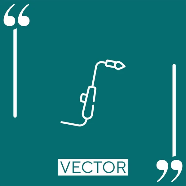 Forrasztó Vas Vektor Ikon Lineáris Ikon Szerkeszthető Vonal — Stock Vector