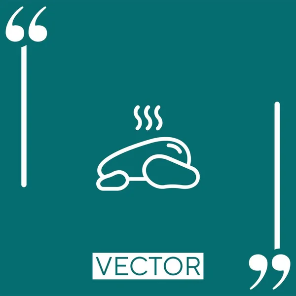 Piedras Vector Icono Icono Lineal Línea Carrera Editable — Vector de stock