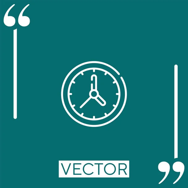 Time Vector Icon Linear Icon Editable Stroke Line — Stock Vector
