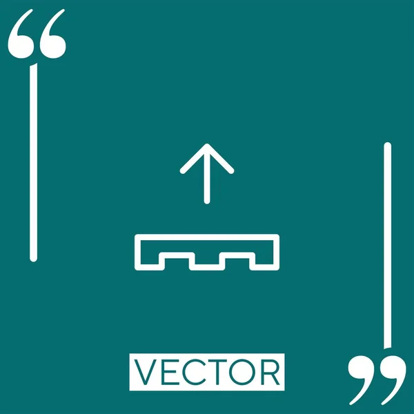 Ícone Vetorial Seta Ícone Linear Linha Curso Editável — Vetor de Stock
