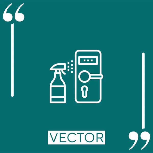 Иконка Очистки Вектора Распыления Линейная Редактируемая Линия Хода — стоковый вектор