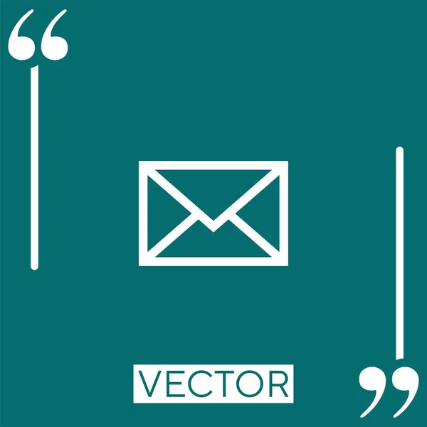 Ikon Vektor Email Ikon Linear Baris Sapuan Dapat Disunting - Stok Vektor