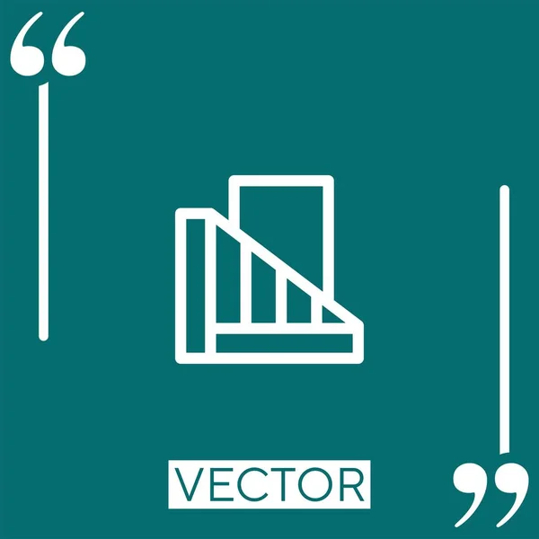 Ícone Vetor Pasta Ícone Linear Linha Curso Editável — Vetor de Stock