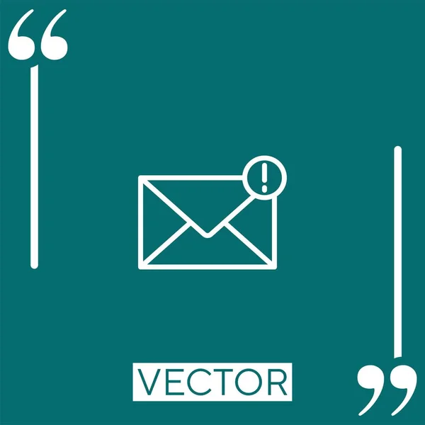 Fontos Vektor Ikon Lineáris Ikon Szerkeszthető Vonal — Stock Vector