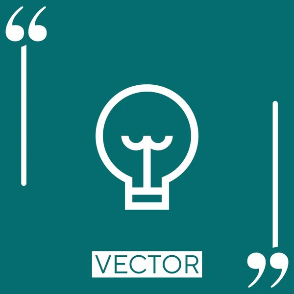 Ícone Vetor Lâmpada Ícone Linear Linha Curso Editável — Vetor de Stock