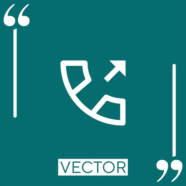 Aus Vektor Symbol Lineares Symbol Editierbare Strichlinie — Stockvektor
