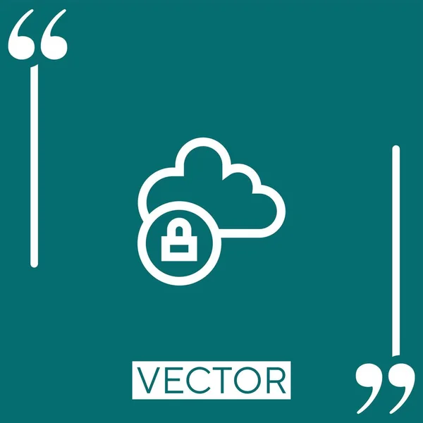 Icono Vector Seguridad Icono Lineal Línea Carrera Editable — Vector de stock