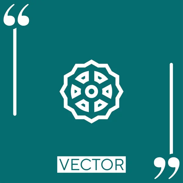 Configuración Vector Icono Icono Lineal Línea Carrera Editable — Vector de stock