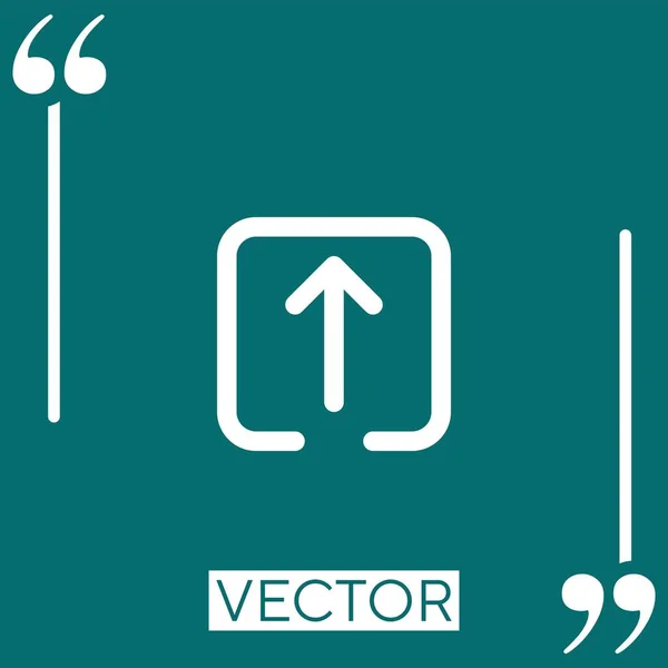 Arrow Vector Icon Icono Lineal Línea Carrera Editable — Archivo Imágenes Vectoriales