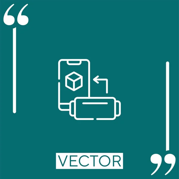 Glasses Vector Icon Linear Icon Editable Stroke Line — Stock Vector