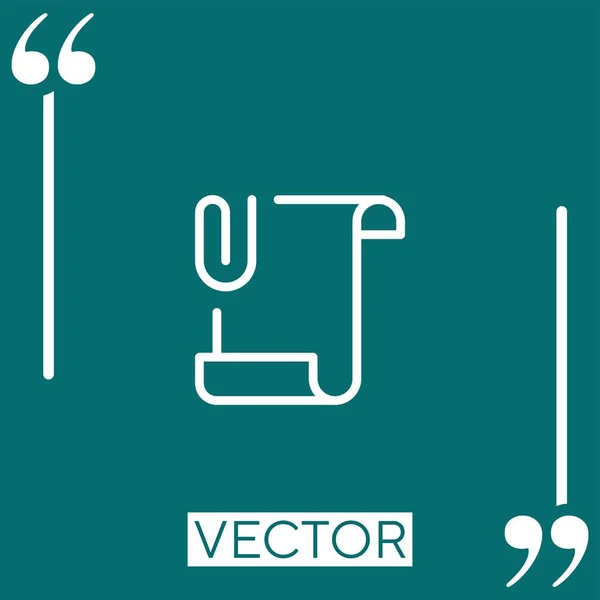 Ícone Vetor Anexo Ícone Linear Linha Curso Editável — Vetor de Stock