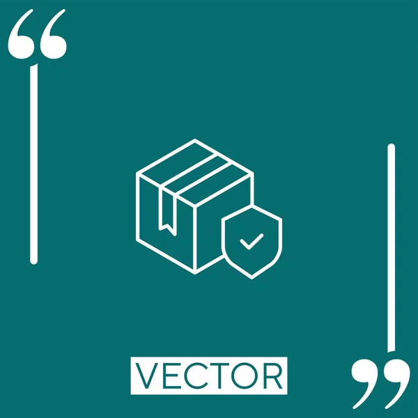 Boîte Icône Vectorielle Icône Linéaire Ligne Course Modifiable — Image vectorielle