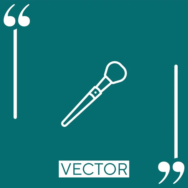 Cepillo Vector Icono Icono Lineal Línea Carrera Editable — Vector de stock