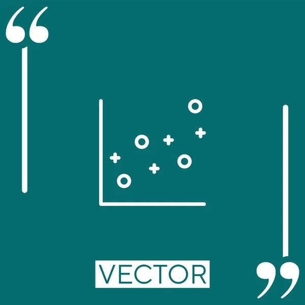 Chart Vector Icon Linear Icon Editable Stroke Line — Stock Vector