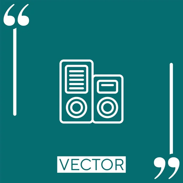 Folder Vector Icon Ícone Linear Linha Curso Editável — Vetor de Stock