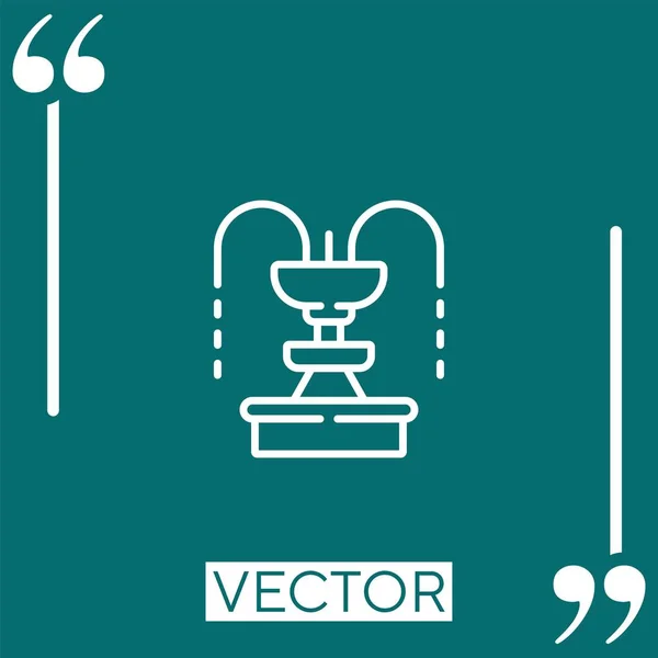 Fountain Vector Icon Linear Icon Editable Stroke Line — Stock Vector