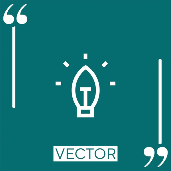 Ícone Vetor Lâmpada Ícone Linear Linha Curso Editável — Vetor de Stock