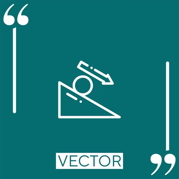 Lei Movimento Ícone Vetor Ícone Linear Linha Curso Editável — Vetor de Stock