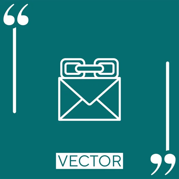 Ícone Vetor Link Ícone Linear Linha Curso Editável — Vetor de Stock