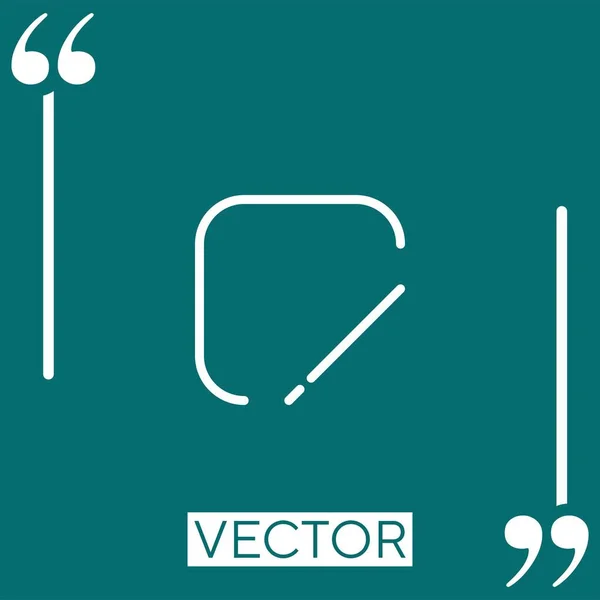 Ícone Vetor Marca Ícone Linear Linha Curso Editável — Vetor de Stock