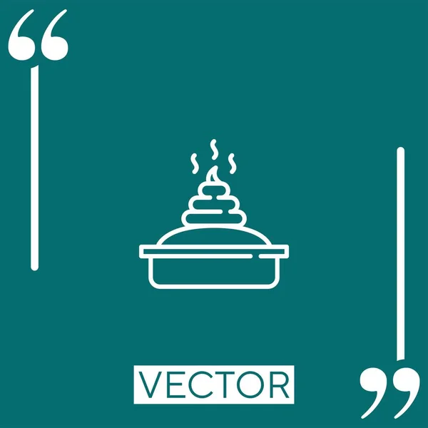 Icono Vector Caca Icono Lineal Línea Carrera Editable — Vector de stock