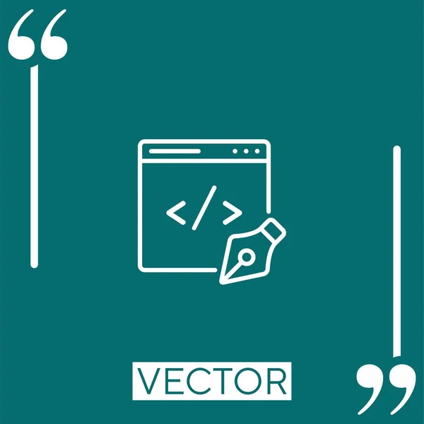 Иконка Вектора Web Design Редактируемая Линия Хода — стоковый вектор