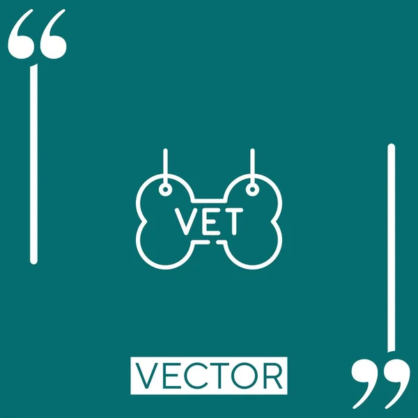 Bone Vector Icon Linear Icon Editable Stroke Line — Stock Vector