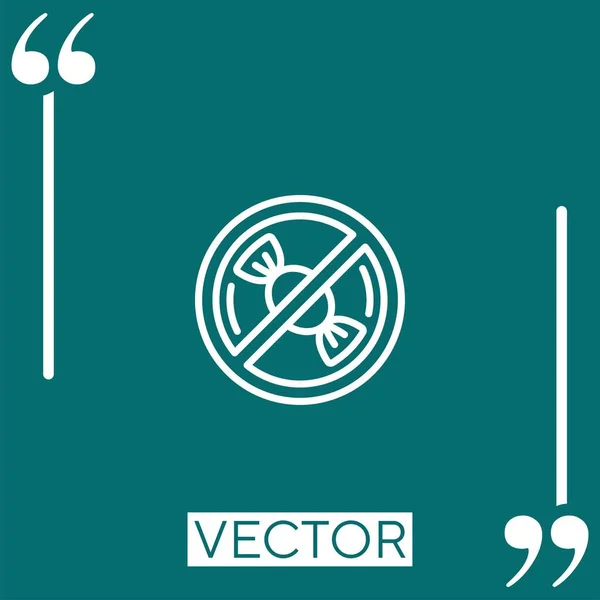 Ícone Vetor Doces Ícone Linear Linha Curso Editável — Vetor de Stock