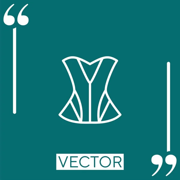 Corset Vector Icon Linear Icon Editable Stroke Line — Stock Vector