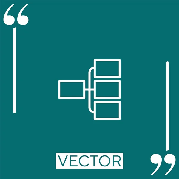 Ícone Estrutura Vetorial Ícone Linear Linha Curso Editável — Vetor de Stock