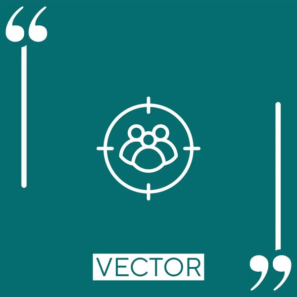 Target Vector Icon Icono Lineal Línea Carrera Editable — Vector de stock