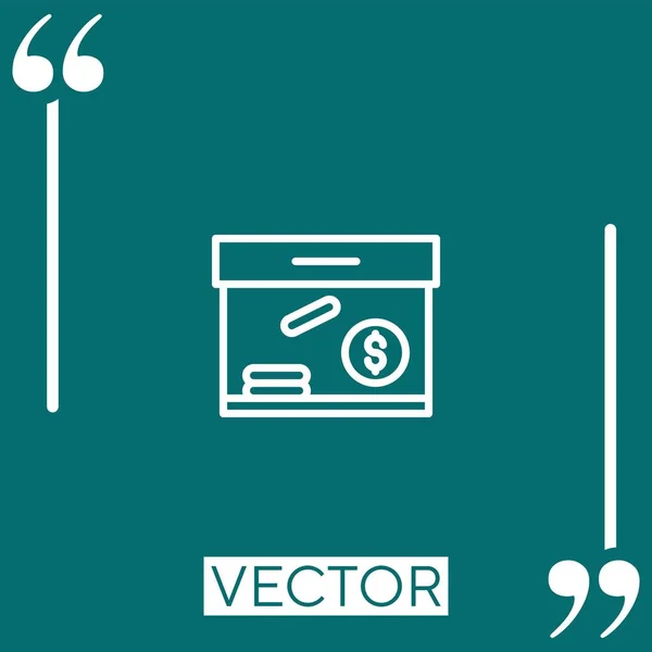 Ícone Vetor Ponta Ícone Linear Linha Curso Editável — Vetor de Stock