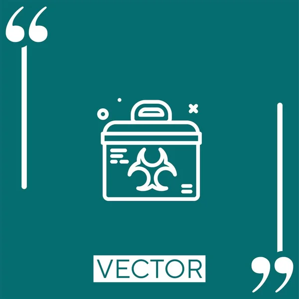 Transport Vektor Symbol Lineares Symbol Editierbare Strichlinie — Stockvektor