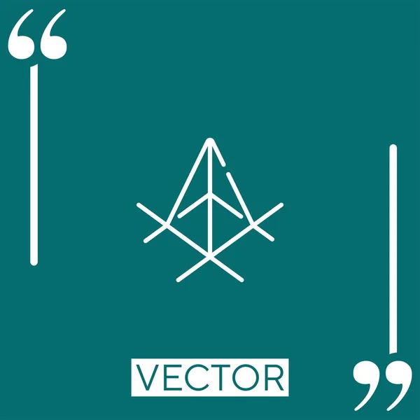 Vektorsymbol Lineares Symbol Editierbare Strichlinie — Stockvektor