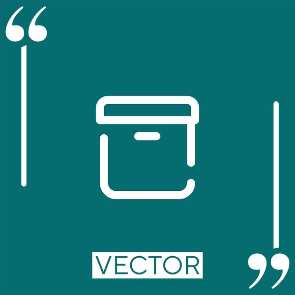 Box Vector Icoon Lineair Icoon Aanpasbare Slaglijn — Stockvector