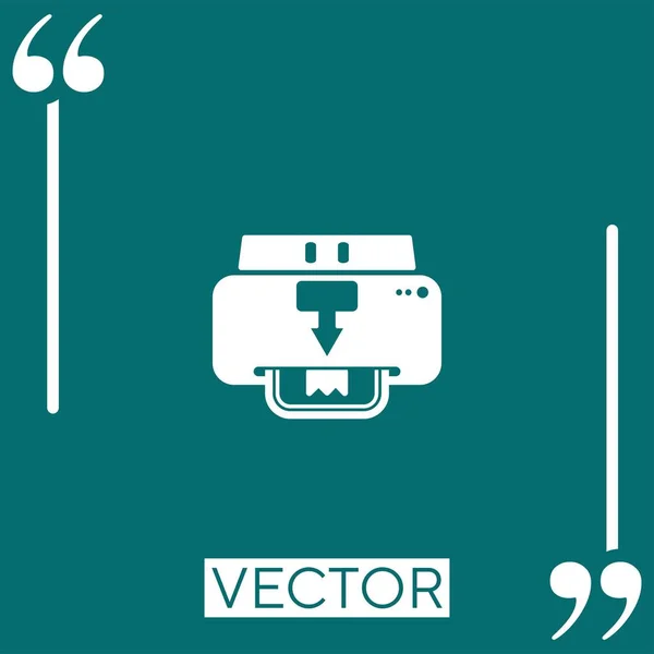 Ícone Vetor Câmera Ícone Linear Linha Curso Editável — Vetor de Stock