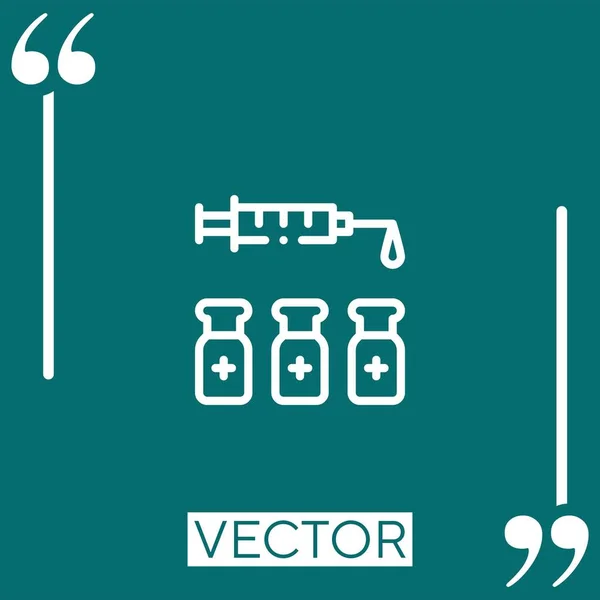 Chemisch Vectoricoon Lineair Icoon Aanpasbare Slaglijn — Stockvector