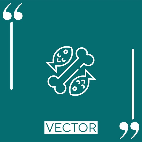 Icono Del Vector Alimentario Icono Lineal Línea Carrera Editable — Vector de stock