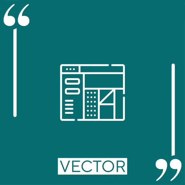 Ícone Vetor Interface Ícone Linear Linha Curso Editável —  Vetores de Stock