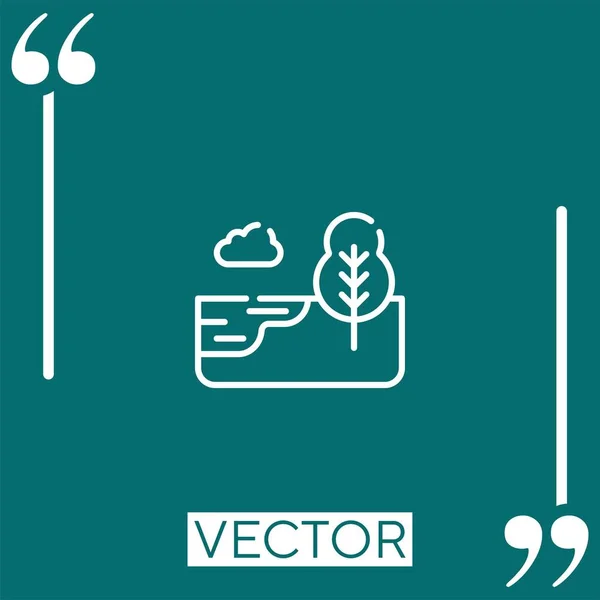 See Vektor Symbol Lineares Symbol Editierbare Strichlinie — Stockvektor