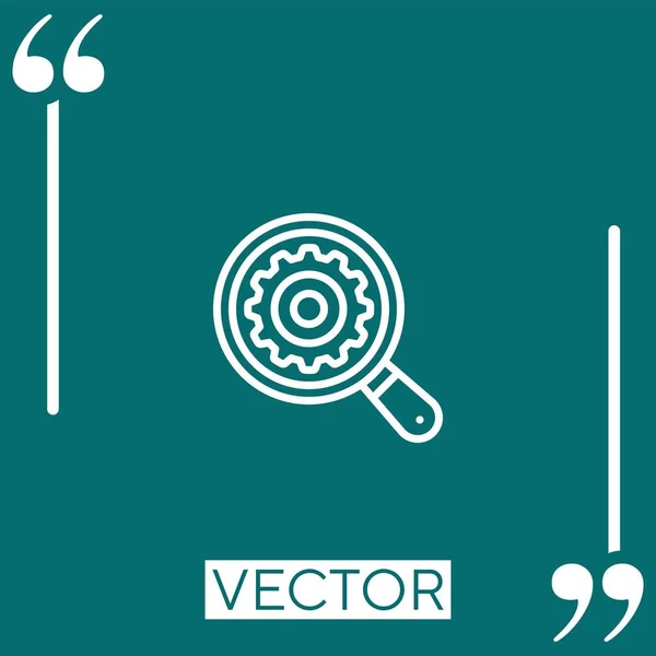 Icono Del Vector Lupa Icono Lineal Línea Carrera Editable — Vector de stock