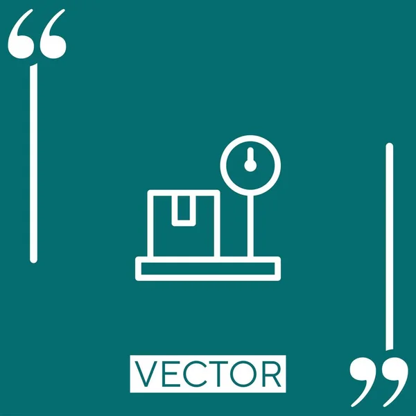 Ícone Vetor Metro Ícone Linear Linha Curso Editável — Vetor de Stock